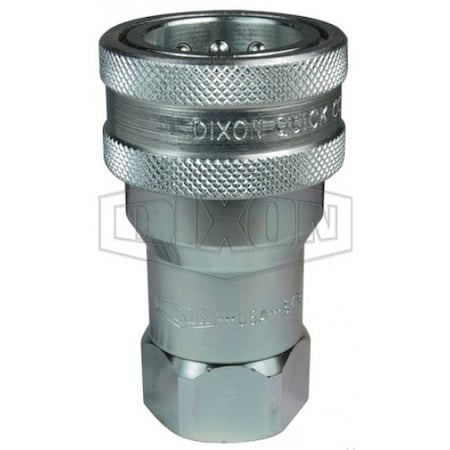 Dixon DQC K Interchange Female Coupler, 9/16-18 Nominal, Female O-Ring Boss End Style, Steel 3KOF3